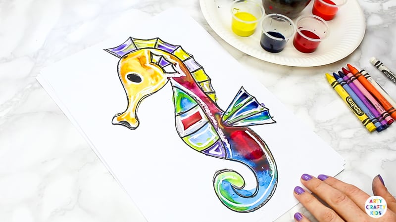 Ocean Animal Watercolor Painting For Kids Arty Crafty Kids